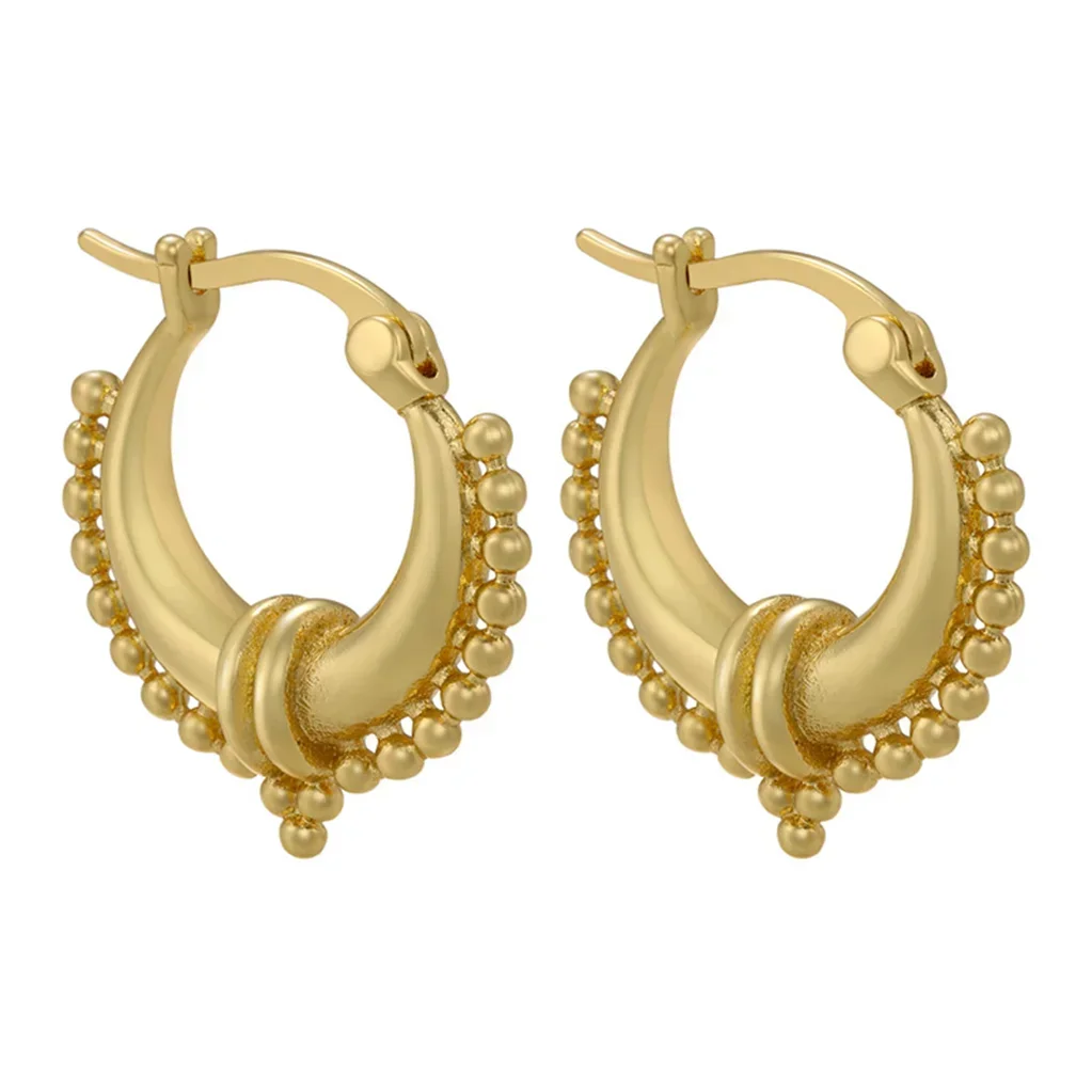 

Brass Ear Rings for Women Creative Hoop Earrings Color Preserving Hoop Earrings Women Earring Enfashion Jewelry Wholesale 4 Pair