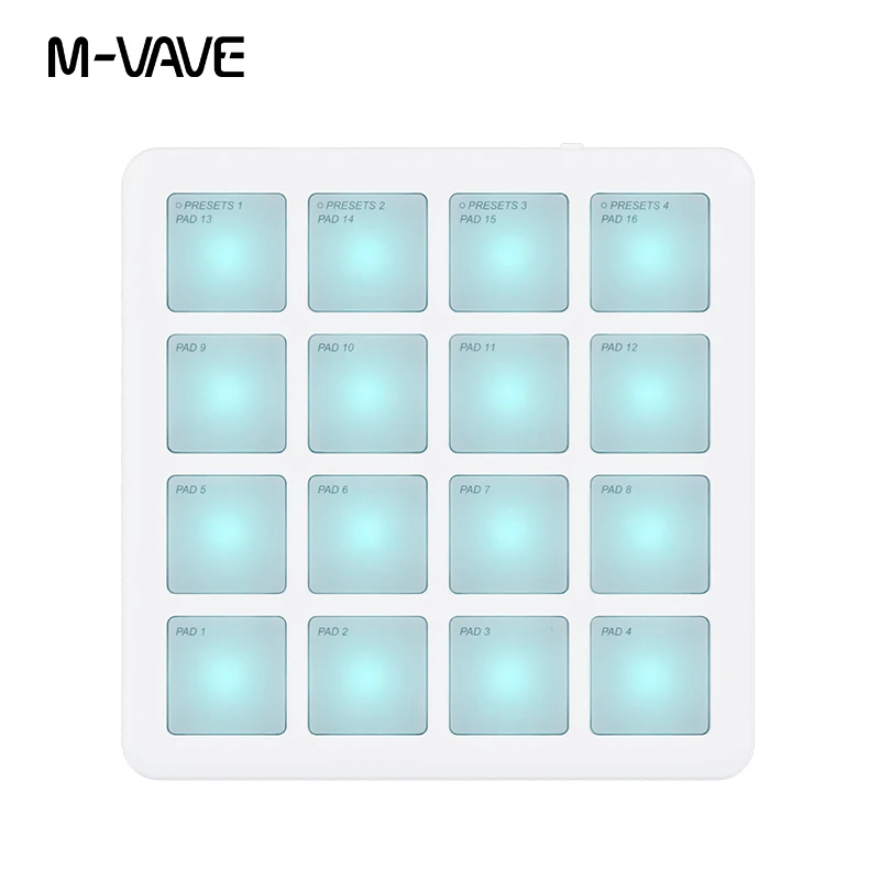 M VAVE SMC-PAD Pocket Wireless MIDI Controller USB-C Interface Portable Small Percussion Keyboard Accessory