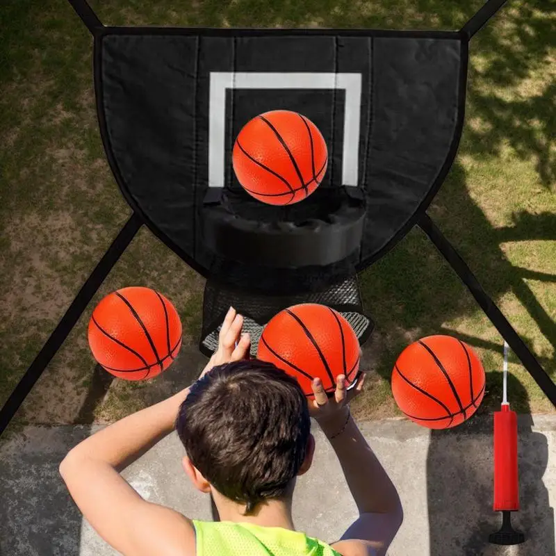 Basketball Hoop For Trampoline Outdoor Children Soft Basketball Hoop Attachment With 4 Balls And Pump Trampoline Parts For Kids