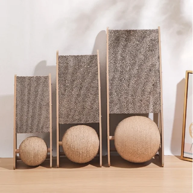 New Cat scratching board with vertical ball detachable scratching cat toy claw resistant to scrapping pet furniture 2