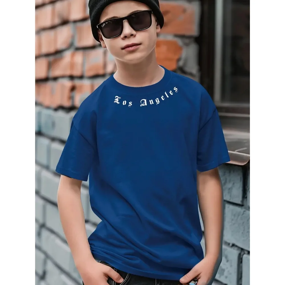 Simple 3d Print Casual Children's Clothing Top Tee Shirt Fashion T Shirt Simple Kids Boy Clothes Short Sleeve