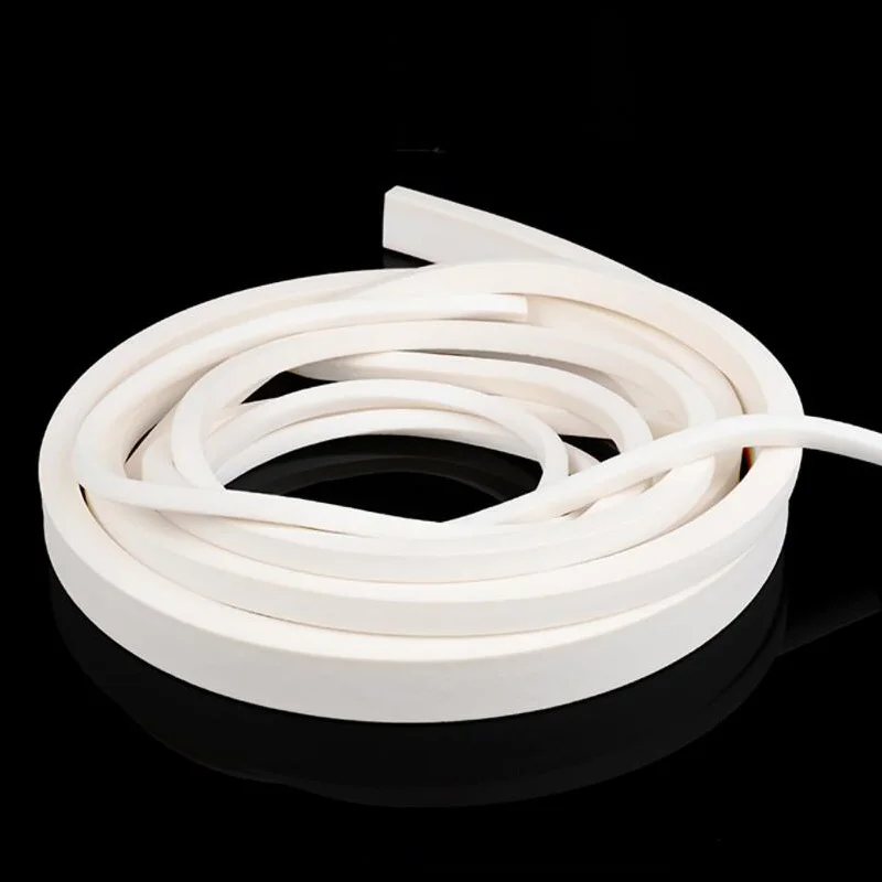 1 Meter White Square Silicone Sponge Strip Silicone Foamed Rubber Doors