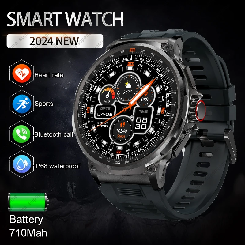 

2024 New 1.85-inch Ultra HD Smartwatch GPS Track HD Bluetooth call 710 Mah Large Battery 400+ Dial Suitable For Huawei Xiaomi