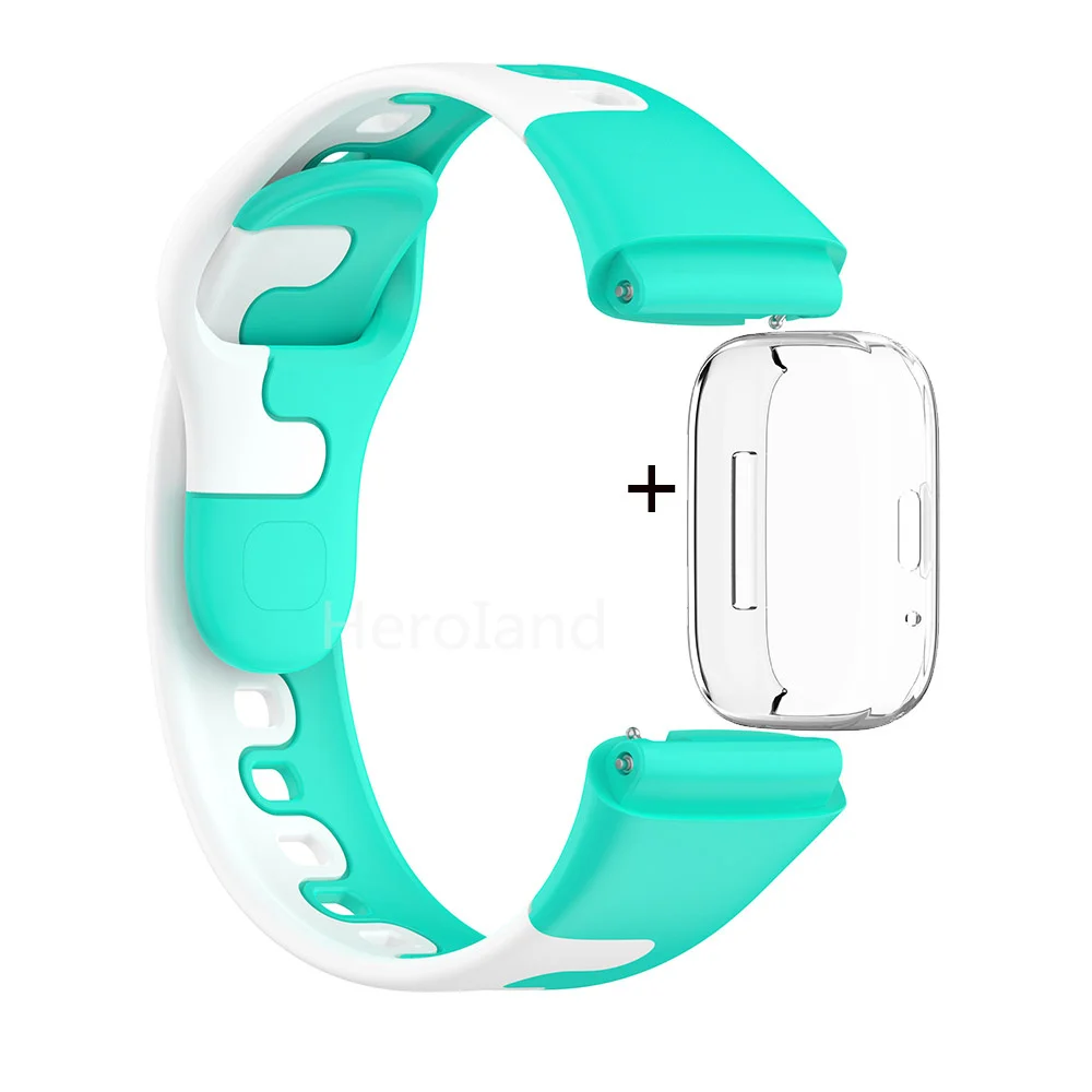 Silicone Wristband Bracelet with Case for Smartwatches (Various Colors)