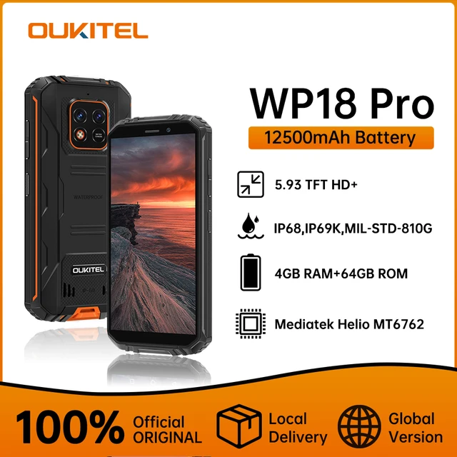 Oukitel-スマートフォンwp18Pro,4GB RAM,64GB ROM,5.93インチHD