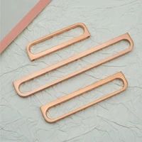 Matte Red ตู้จับห้องนอนที่เรียบง่ายตู้เสื้อผ้าดึงตู้ครัวลูกบิดประตูโมเดิร์นสังกะสีอัลลอยด์เฟอร์นิเจอร์ฮาร์ดแวร์ 2