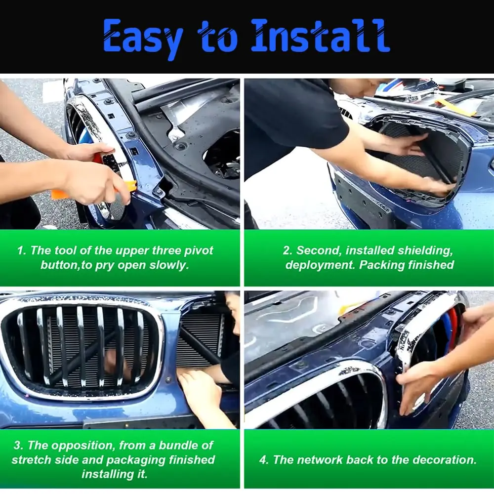 Kidney Grille Trim Kit 2PCS Kidney Grille V-Brace M-Sport Grille Trim Kit V Brace Bar For BMW F20 F21 F22 F23 F30 F31 F32 F33 F34 F35 F36 F40 F45 F46