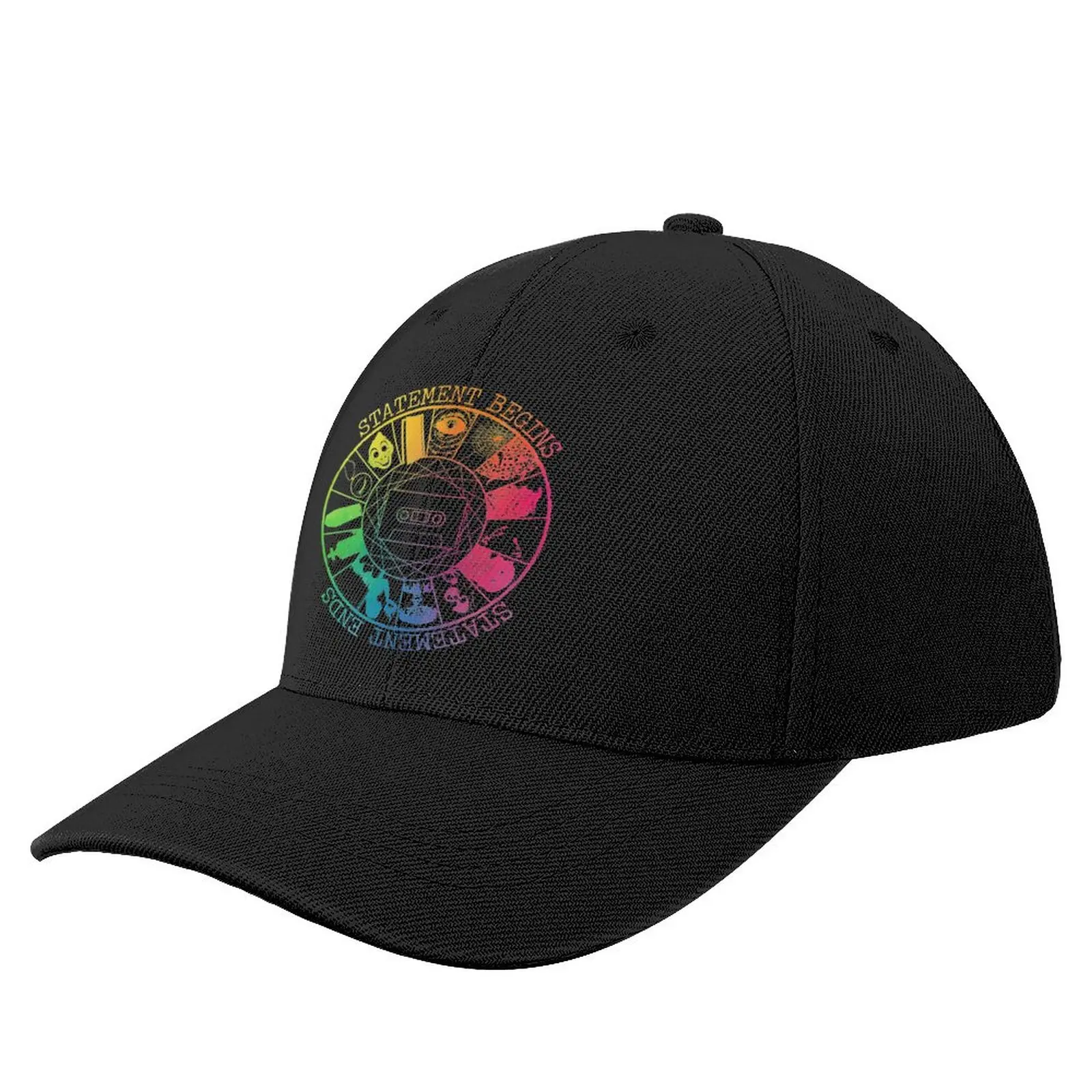 

STATEMENT BEGINS OR STATEMENT ENDS RAINBOW COLORCap Baseball Cap Golf Wear Wild Ball Hat funny hat Male Cap Women'S