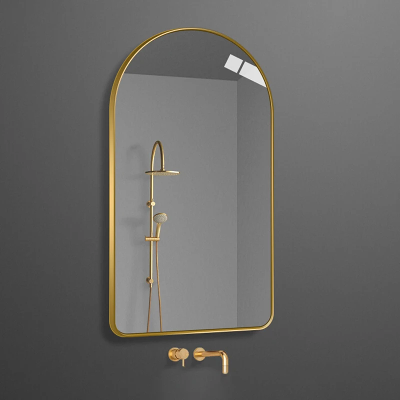 

Large Shower Mirror Makeup Long Cosmetic Full Body Vanity Bath Mirrors Makeup Irregular Espejo Pared Bathroom Fixture FY22XP