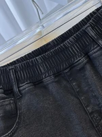 Plus Size 7XL 160kg Autumn Women Jeans Elastic Wasit Wide Leg Jeans for Woman Pants Big size Jeans Oversized Women Clothes - Image 5