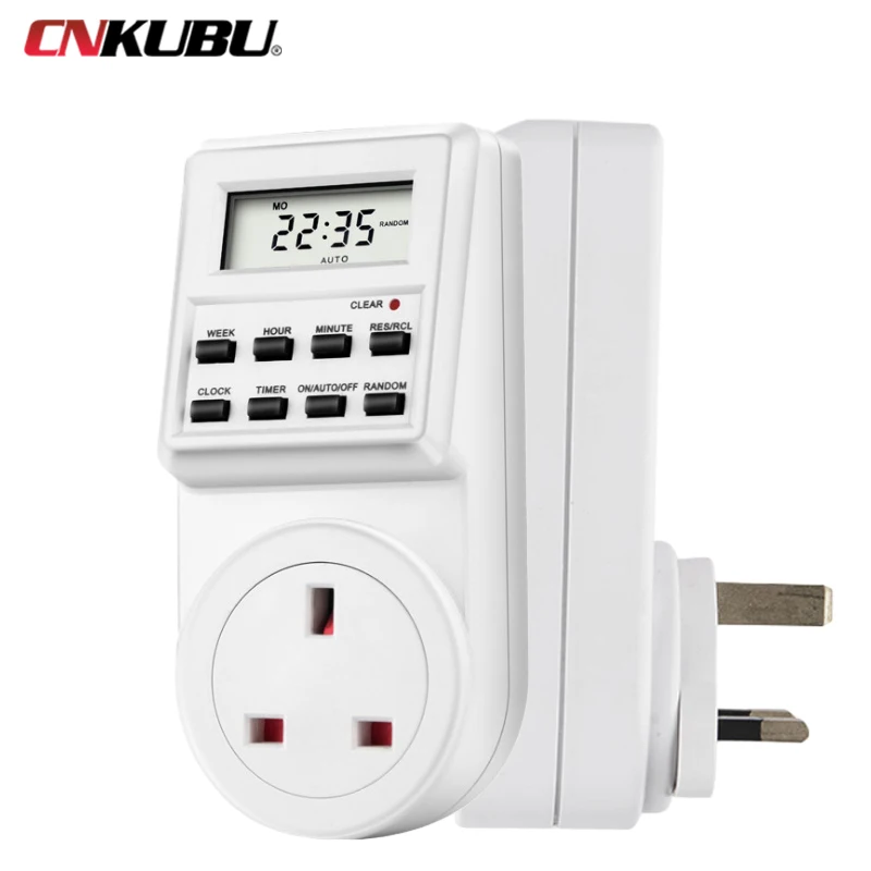 Electronic Digital Timer Switch Socket 24 Hour Cyclic EU UK AU US BR FR Plug Kitchen Timer Outlet Programmable Timing Socket 5