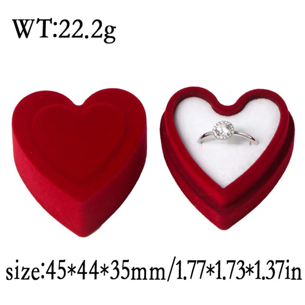 Earring Packaging Box Plush Jewelry Display Case Velvet Jewelry Box Luxurious Valentine'S Day Gift Box For Wedding Anniversary