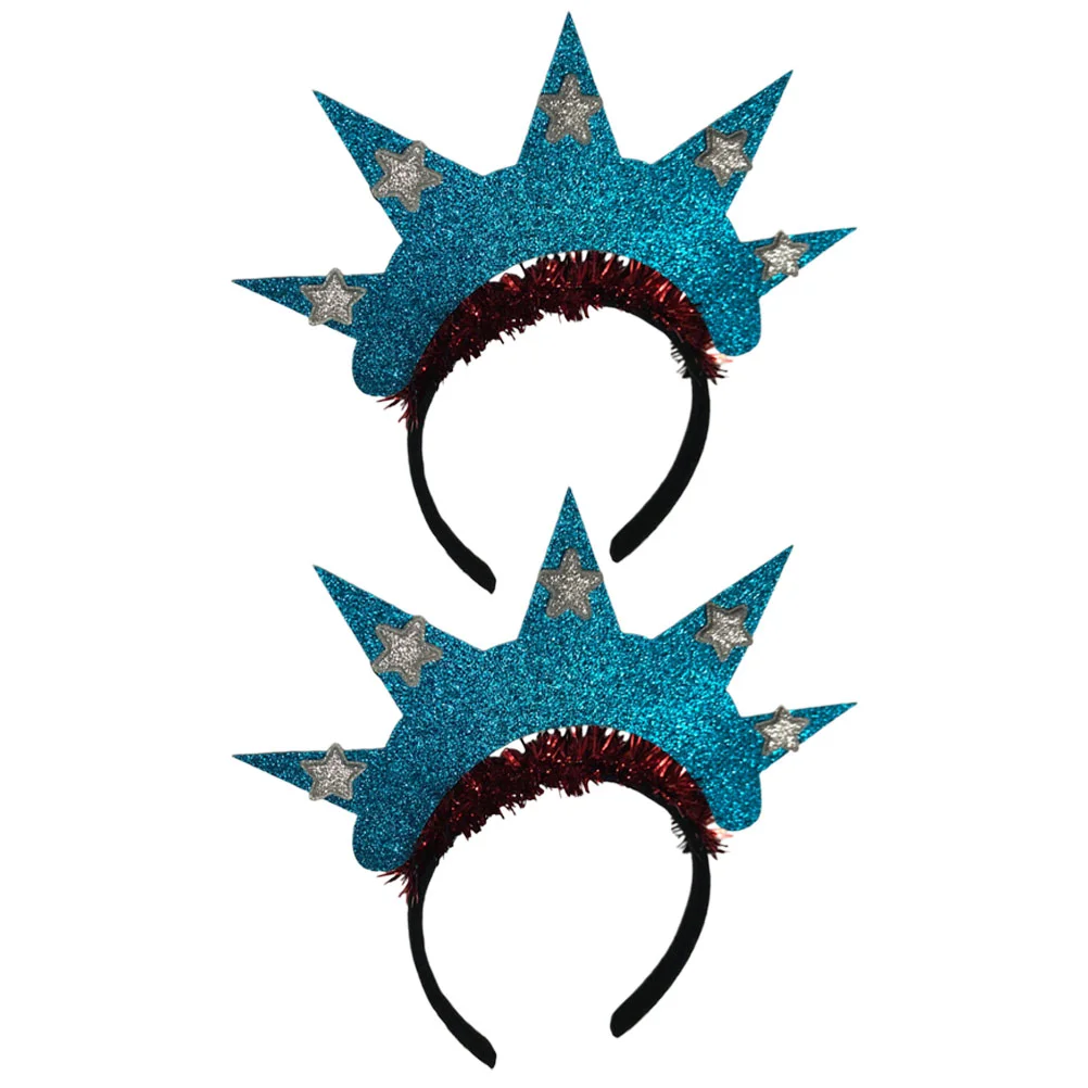 

2pcs Statue of Liberty Crown Headbands Independence Day Cosplay Hair Hoops