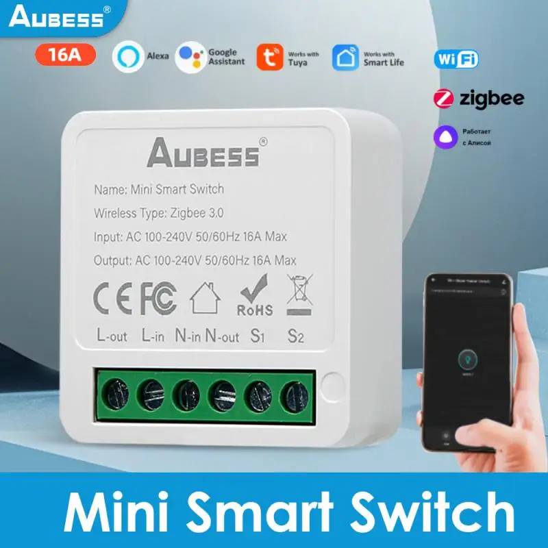 

2-Way Control Tuya Zigbee Smart Switch Support Hub Gateway 16A Smart Life APP Remote Control Works With Alexa And Google Home