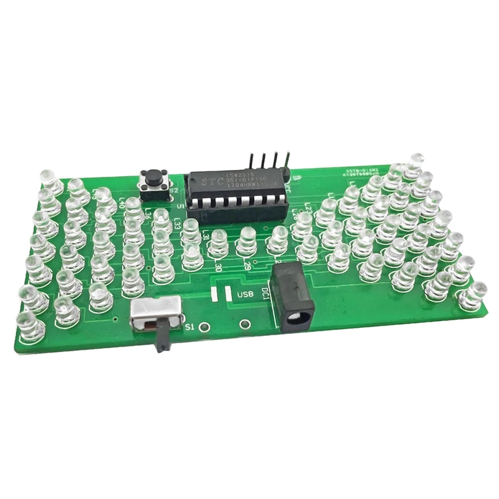 DIY Kit Elektronische Sanduhr LED Leuchtdiode MCU STC15W201S Mit Netzkabel PCB Löten Praxis Kit DC5V 4PIN