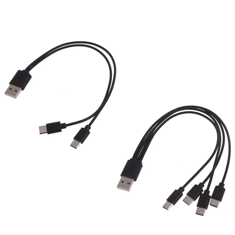 Универсальный зарядный кабель USB C, разветвительный кабель 2/4 в 1, шнур для быстрой зарядки с 2/4 разъемом Type-C для Прямая
