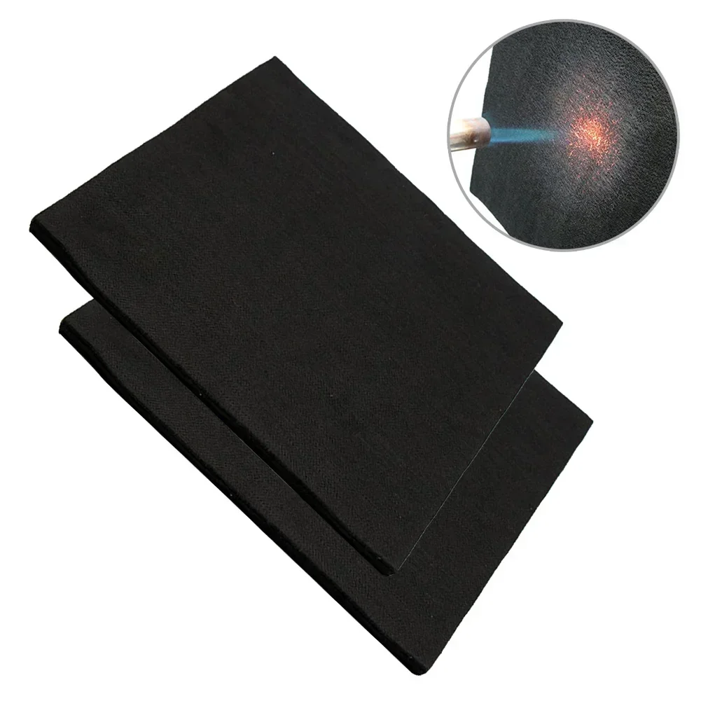 Graphite Felt Black Welding Protective Blanket Torch Shield Pack Protective Sheet Carbon Fiber High Temp 300*200mm Durable welding protective blanket