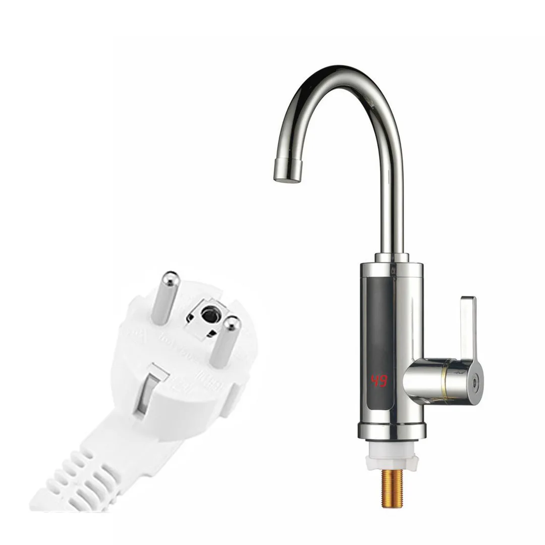 Chrome/Black Electric Water Heater Kitchen faucet Instant Hot Water Sink Faucet Heater Heating Faucet Instantaneous Heaters Taps white undermount kitchen sink Kitchen Fixtures