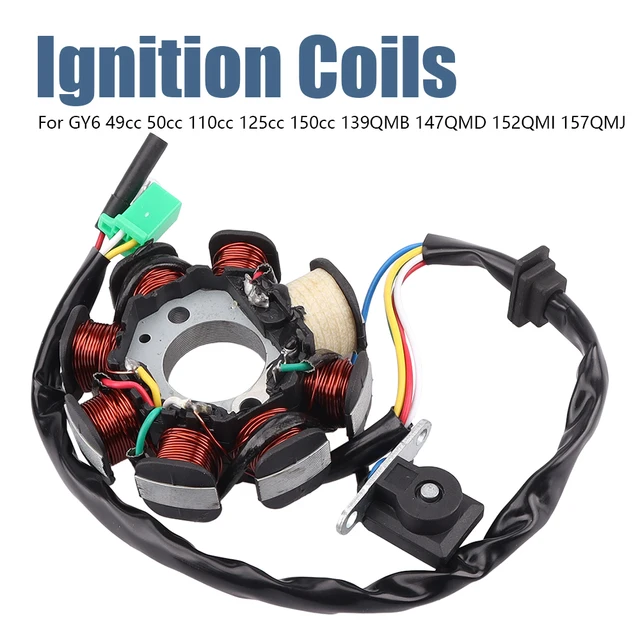 Coil & CDI Ignition Kit For TaoTao Scooters With 150cc GY6 & 50cc QMB139 Engines