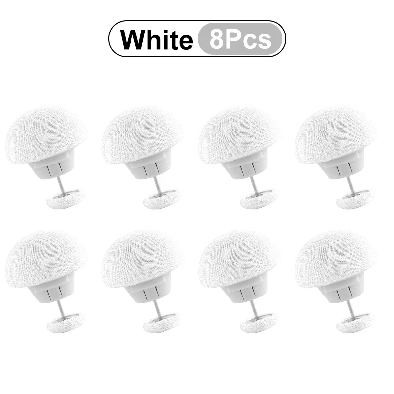 8Pcs-White