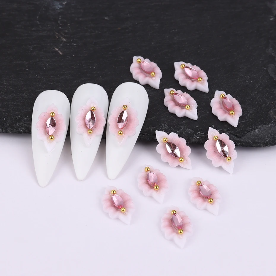 cute nail resin 3d acrylic embossed