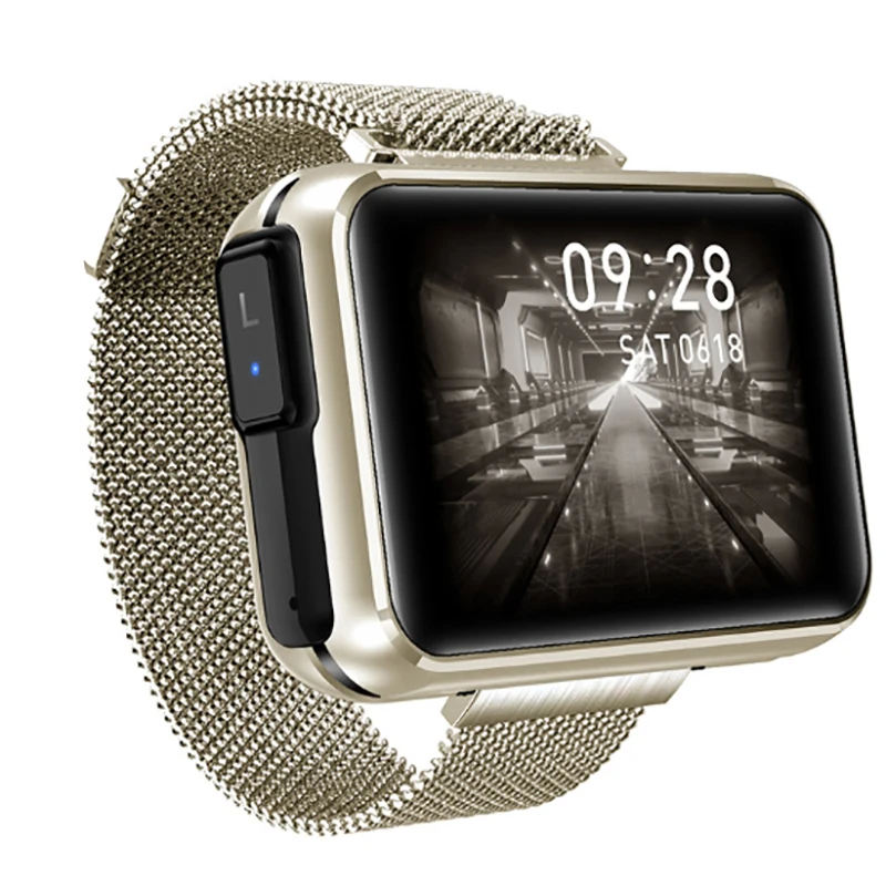 T91 Smart Watch Men TWS Wireless Bluetooth Headset 2020 1.4 Inch Big DIY Screen Bluetooth Call Weather Smartwatch
