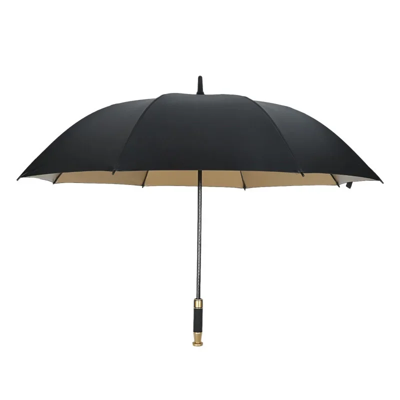 

For Bentley Land Rover Tesla Fully Automatic Long Handle Gold Glue Golden Handle Umbrella