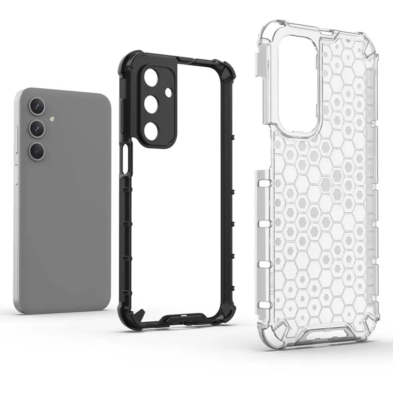 Luxury Honeycomb Hybrid Shockproof Phone Case - 2-in-1 Design