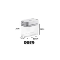 Transparent Plastic Food Storage Container - Moisture-Proof Kitchen Jar for Pasta, Grains, and Snacks (500ml)