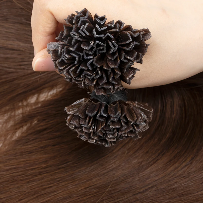 K Tip Hair Extensions Keratin Human Hair Hot Fusion Hair Extension 1cm Italy Keratin Glue Machine Remy 12-24inch 30  50G/pack