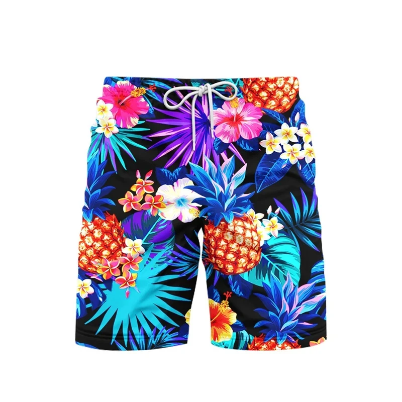 Cartoon Cute Pineapple 3d Printed Shorts For Men Fruit Watermelon Casual Beach Shorts Quick Dry Fashion Streetwear Short Pants 4