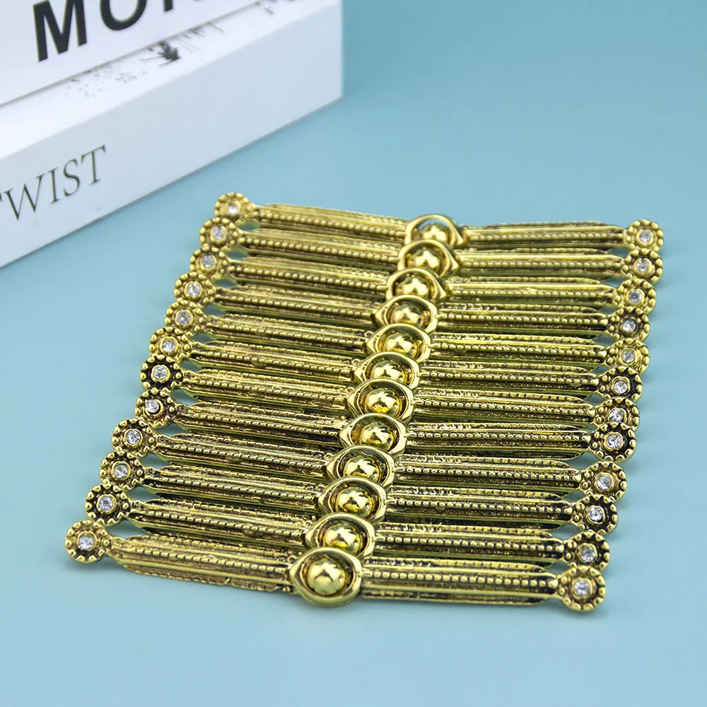 Poyasa Chic Caucasus Brustpanzer Frauen Metalls chnalle Gold Silber Farbe Kristall Kleid fangen Körpers chmuck Hochzeits kleid Accessoires – Detail 1