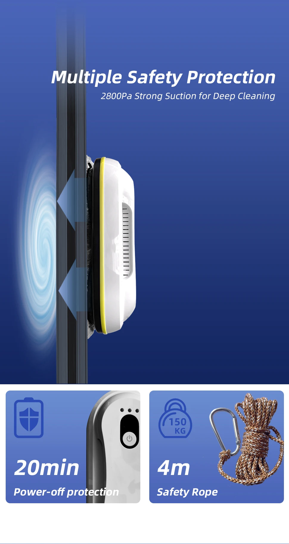 Mila Electric Window Cleaner Windows Cleaning Robot Automatic Robotic