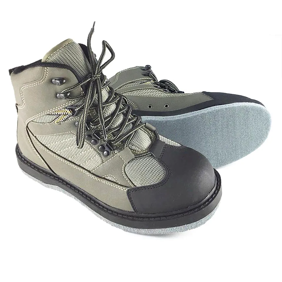 Fly Fishing Shoes Felt or Rubber Sole Boots Hunting Fishing Reed Rock Shoes Anti Skid Upstream Wading Boots Water Waders