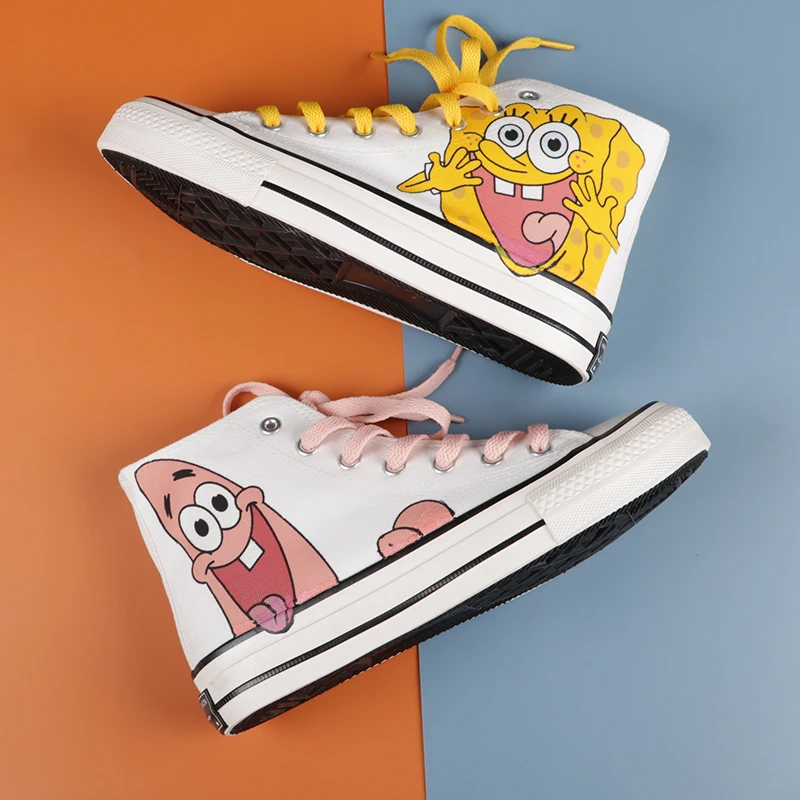 Piñón fractura Respetuoso del medio ambiente Spongebob Patrick Canvas Shoes | Cartoon Spongebob Patrick | Patrick Boots  Spongebob - Movies & Tv - Aliexpress