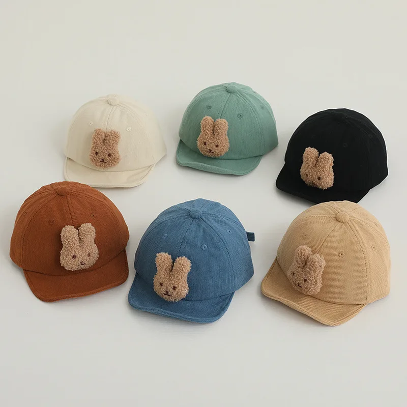 

Cute Rabbit Cartoon Baseball Cap For Baby Kids Autumn Spring Boy Girl Dome Peaked Sun Hats Toddler Infant Solid Soft Cotton Caps
