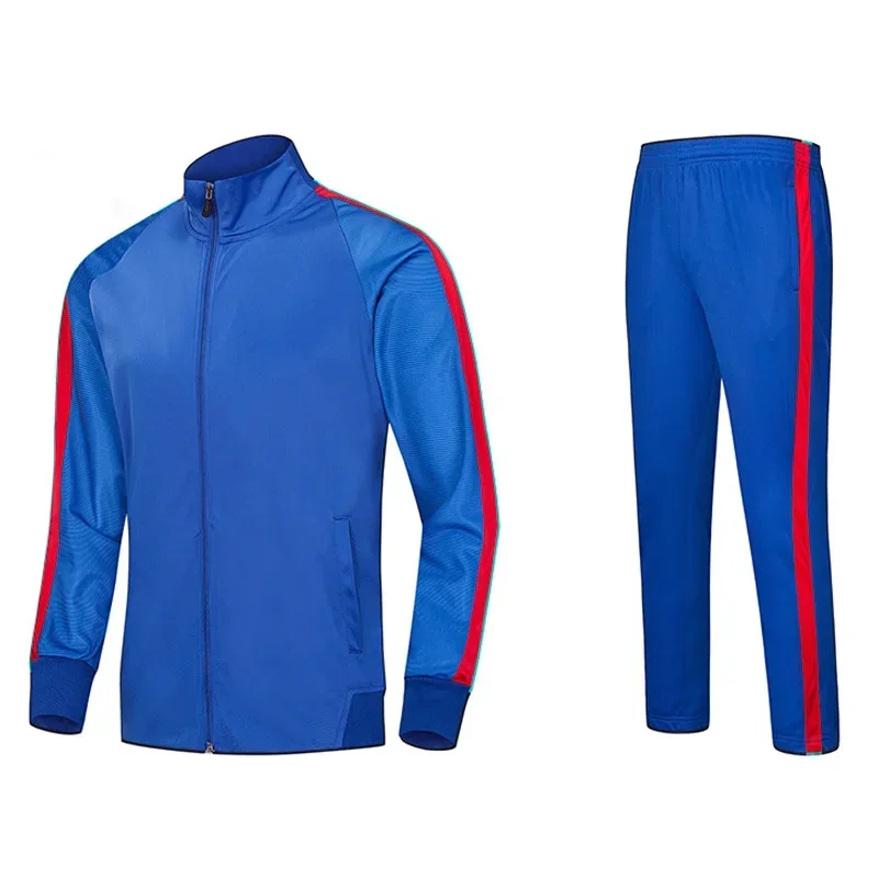 Winter Sportwear Stylish Men's 2pcs Autumn Winter Sportswear Sweatshirt Coat Pants Set with Zipper Placket Suit Sportswear 4XL