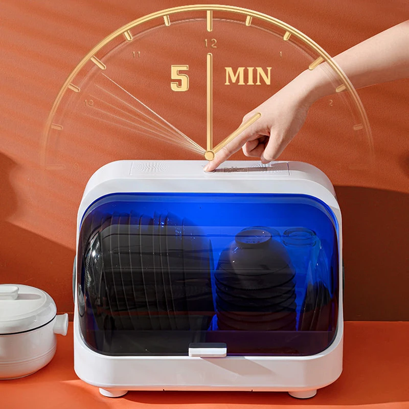 Multifunctional Home Kitchen Disinfection Cabinet Bowl Dish Knife Fork Storage Box UV Tableware Rack Disinfectant Cupboards