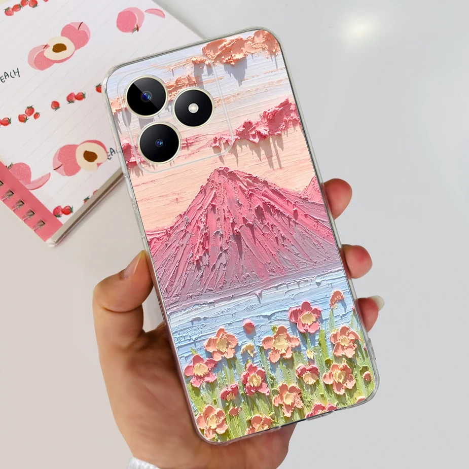 Stylish Painted Clear Silicone Phone Case - Soft Protective Cover