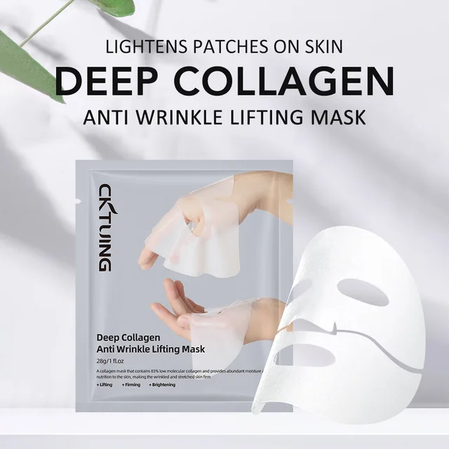 10PCS Collagen Face Mask Deep Hydrating Moisturizing Brightening Firming Skin Split Facial Masks Sheet Mask Korean Skin Care 2