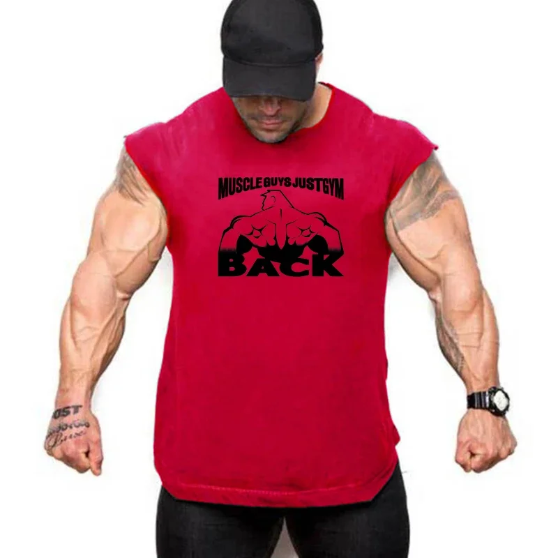 

Summer Bodybuilding Printed Muscleguys Fitness Slim Fit Printed Fashion Casual Breathable O-neck Sleeveless Shirt