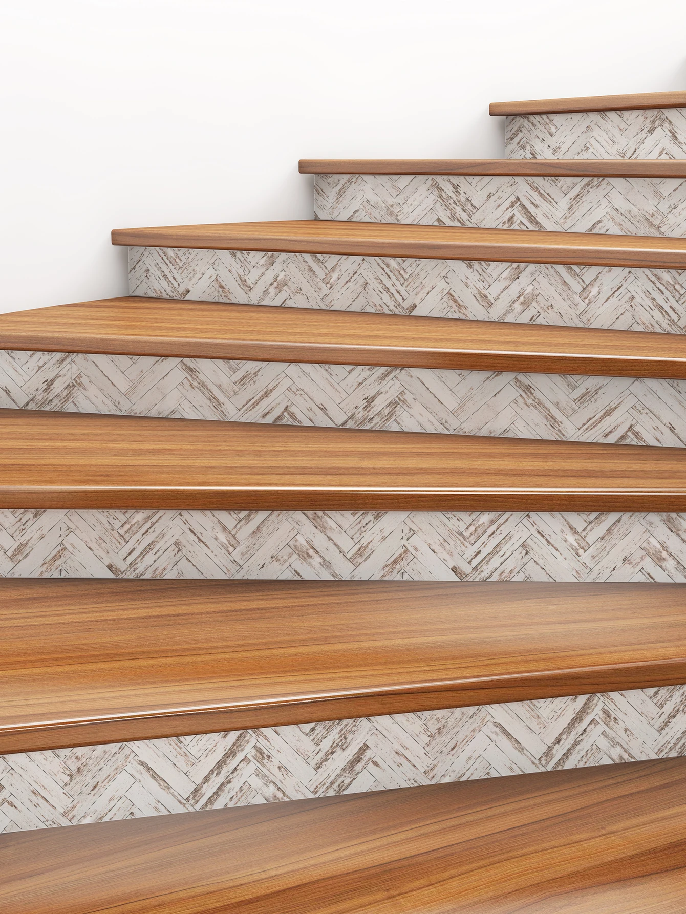 Floor Stickers Sticker Decoration 3D Sticker Paper 1 set 6PCS Classic Wood Grain Pattern Staircase Stickers Moisture-Proof Waterproof Self-Adhesive Thickening