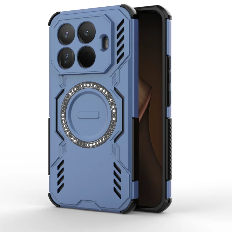 Breathable Heat Dissipation Magnetic Phone Case with Shockproof Airbag Corners and Durable TPU Frame