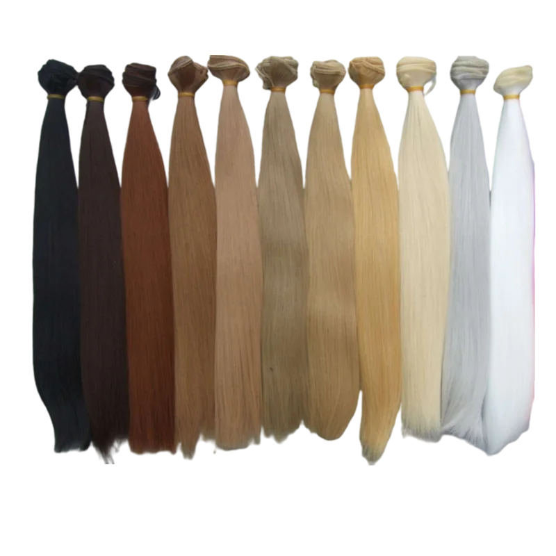 Mohair Wig Doll Wig Headgear Toy Wigs Doll Wigs 35cm Doll Hair Black White Green Blue Brown Color Straight BJD Doll Trees Handmdae Cloth Hairs