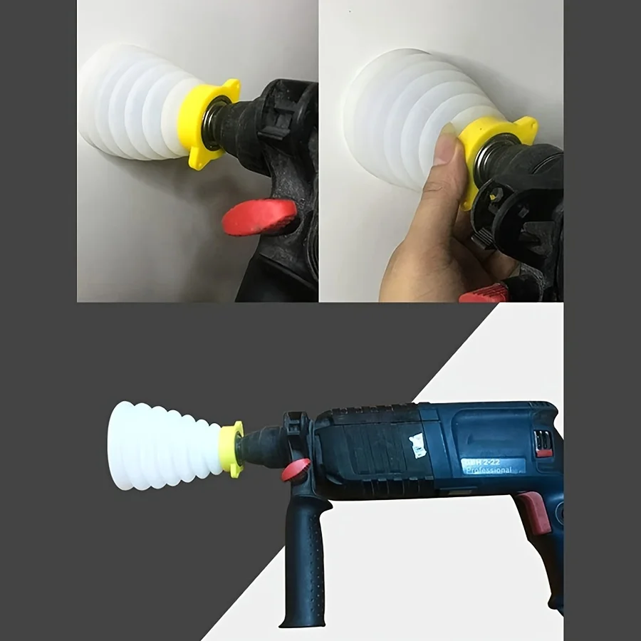 Drill Dust Cover Collector Scalable Rubber Dustproof Dust Bowl Device Power Tool Utility Accessories for Electric Hammer
