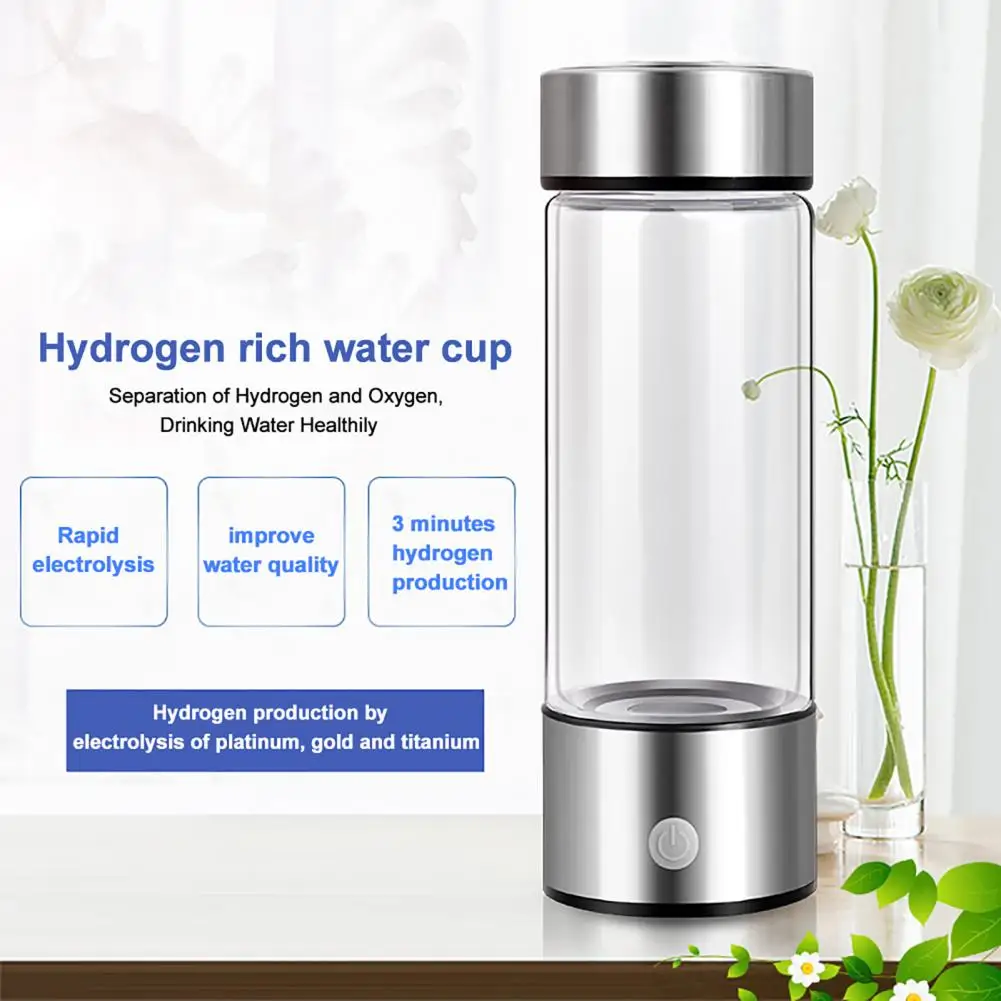 

420ML Hydrogen Water Bottle Rechargeable Rich in Antioxidants Improve Muscle Soreness Fatigue Promote Metabolism Water Bottle