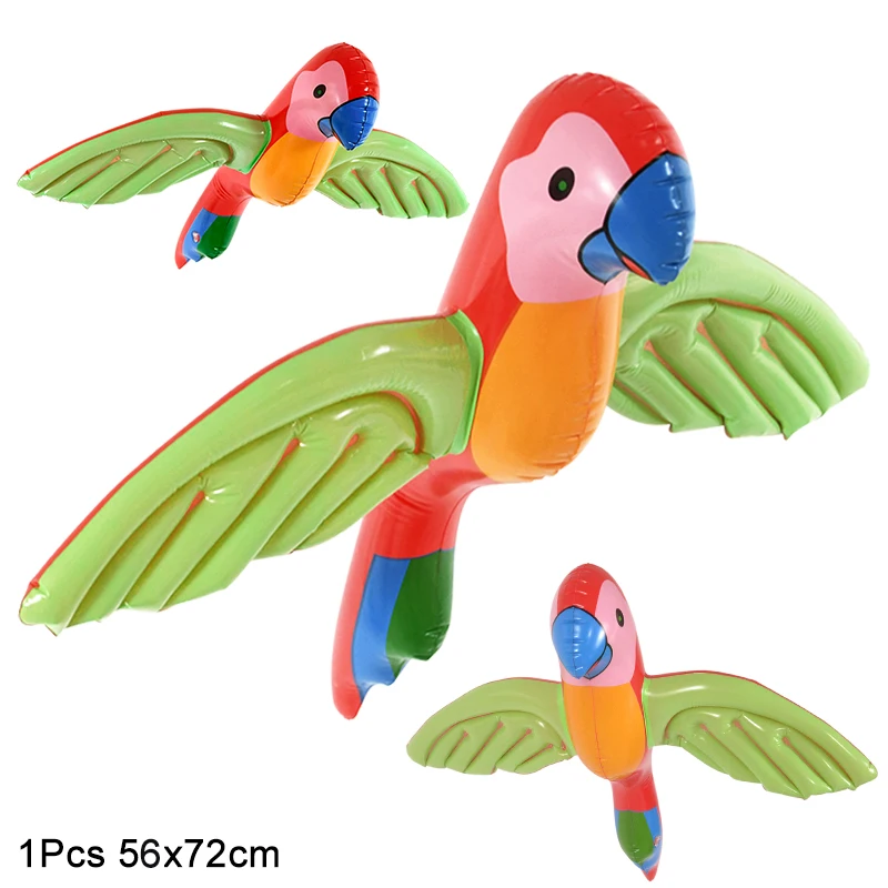 thumbnail image 1 of Globo inflable con forma de palmera de coco hawaiana, diseño de pájaro tropical, flamenco, decoración para fiestas de cumpleaños en la playa, bodas y luaus, 1 of 5