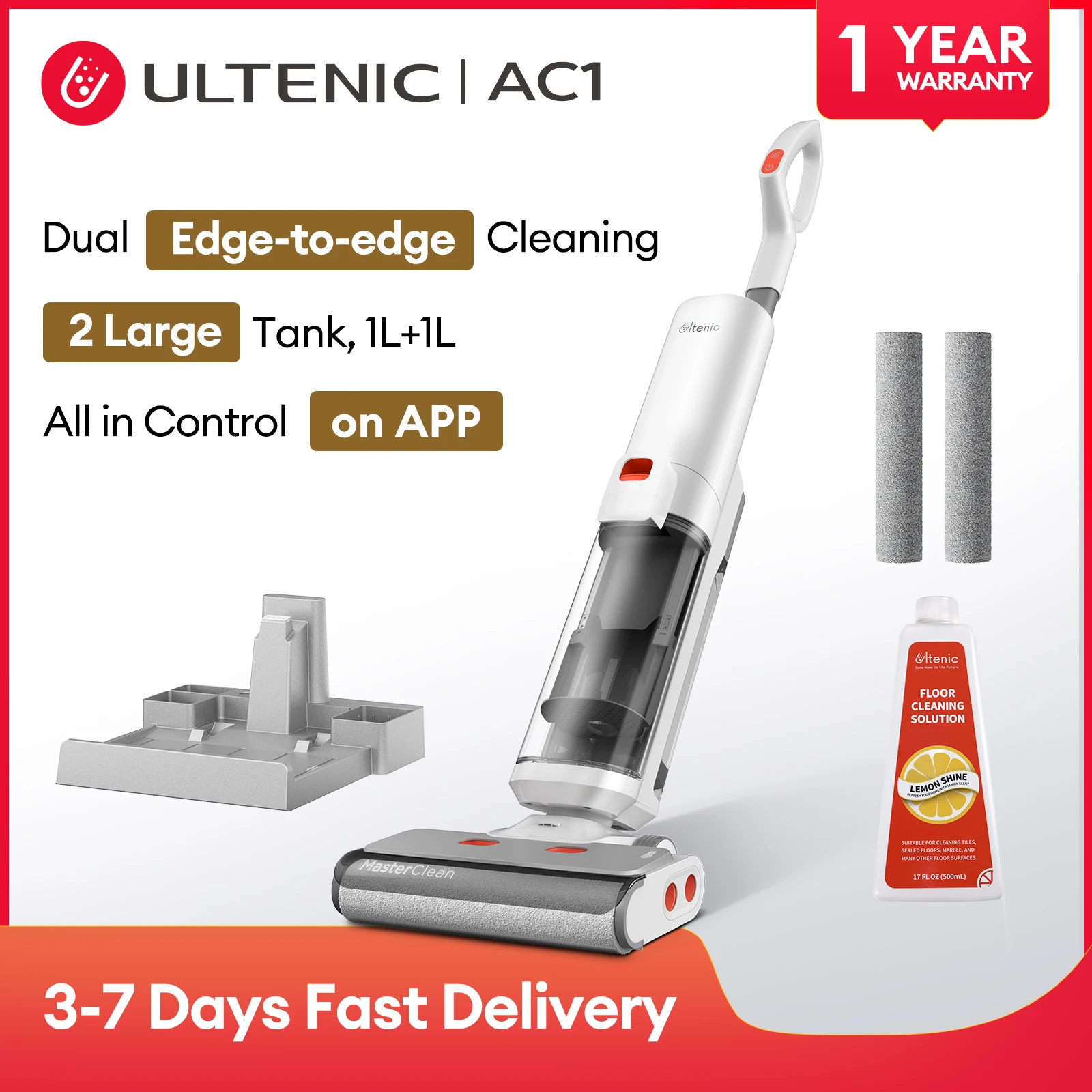 UltenicAC1CordlessWetandDryVacuumCleanerVacuumMopAllinOne