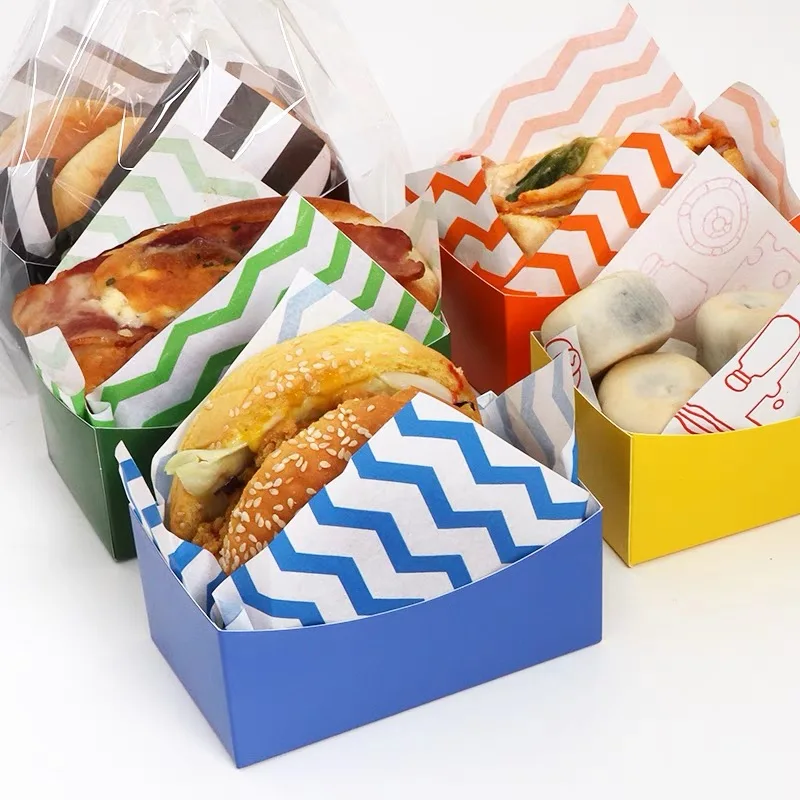 50pcs Creative Paper Boxes for Sandwiches, Toast, Egg Burn, Hot Dogs, Burgers, and DIY ... - SKU CPB01808 - UGI Packaging