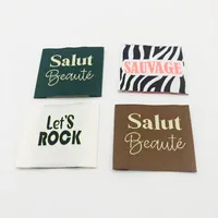 Custom Personalized Logo Damask Clothing woven Main Woven Labels For garment 5